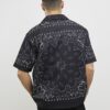 Black Regular Fit Paisley Border Shirt