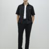 Black Regular Fit Pinstripe Shirt