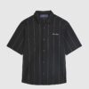 Black Regular Fit Pinstripe Shirt