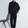 Black Regular Fit Shearling Western Jacket