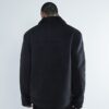 Black Regular Fit Shearling Western Jacket