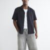 Black Regular Fit Textured Shirt