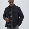 Black Regular Fit Zipped Overshirt