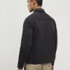 Black Regular Fit Zipped Overshirt