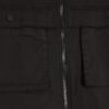 Black Regular Fit Zipped Overshirt