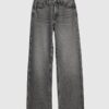 Black Relaxed Straight Jeans