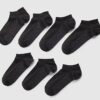 Black RI Monogram Pack Of 7 Socks