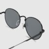 Black Round Tortoise Arms Sunglasses