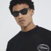 Black Rubberised Wayfarer Sunglasses