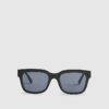 Black Rubberised Wayfarer Sunglasses