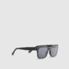Black Rubberised Wayfarer Sunglasses