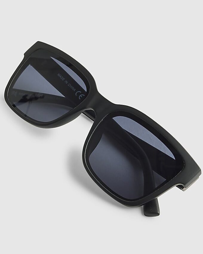Black Rubberised Wayfarer Sunglasses