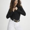 Black Satin Long Sleeve Slim Fit Shirt