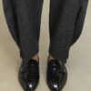 Black Scallop Edge Patent Loafers