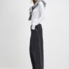 Black Seamed Barrel Leg Jeans