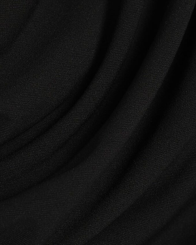 Black Short Sleeve Drape Off Shoulder Top