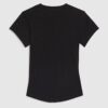 Black Short Sleeve Fitted Ribbed Top