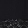 Black Short Sleeve Lace Hem T-shirt