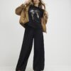 Black Short Sleeve Metallic Bow T-shirt