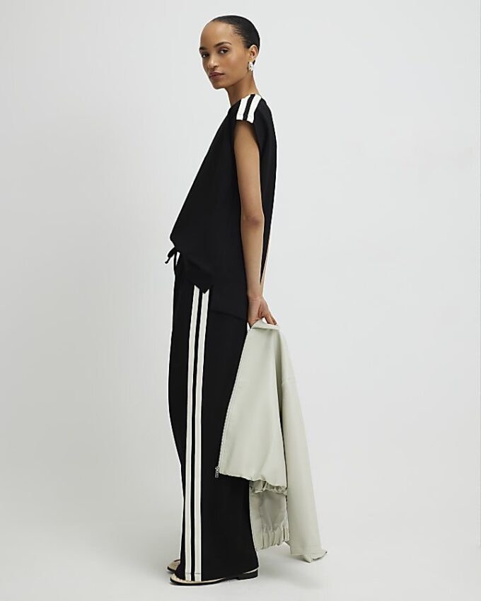 Black Side Tape Joggers