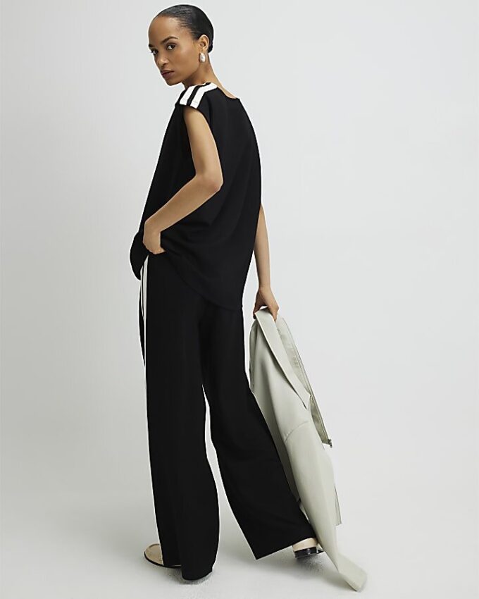 Black Side Tape Joggers