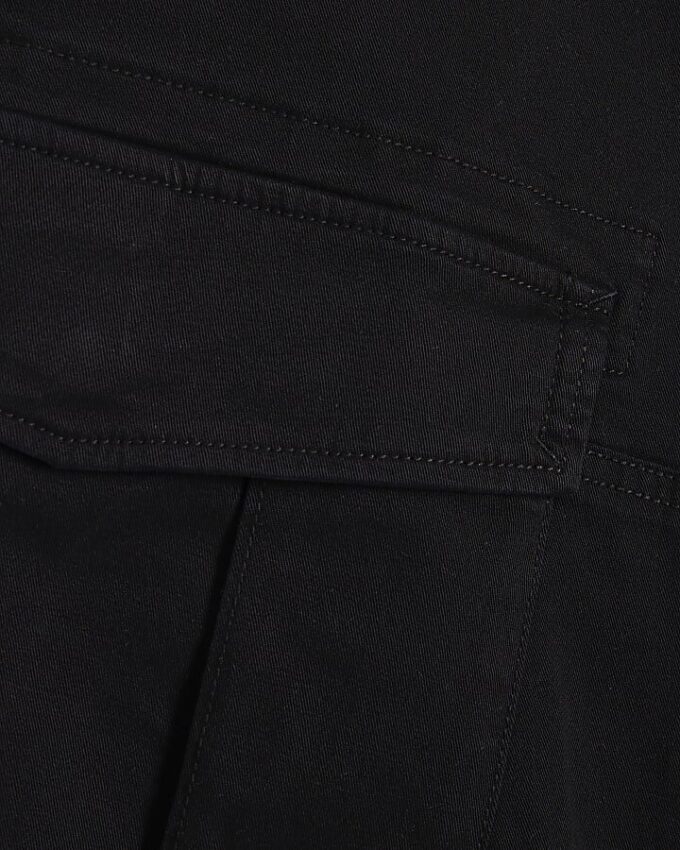 Black Skinny Fit Cargo Trousers