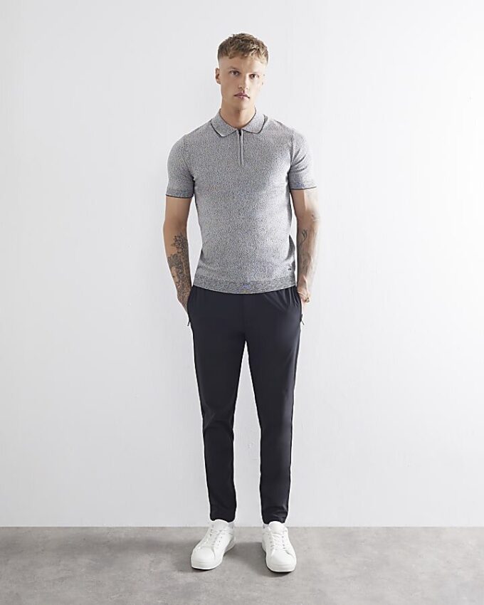Black Skinny Fit Chino Trousers