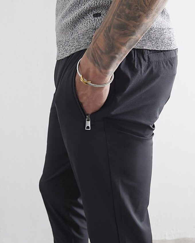 Black Skinny Fit Chino Trousers