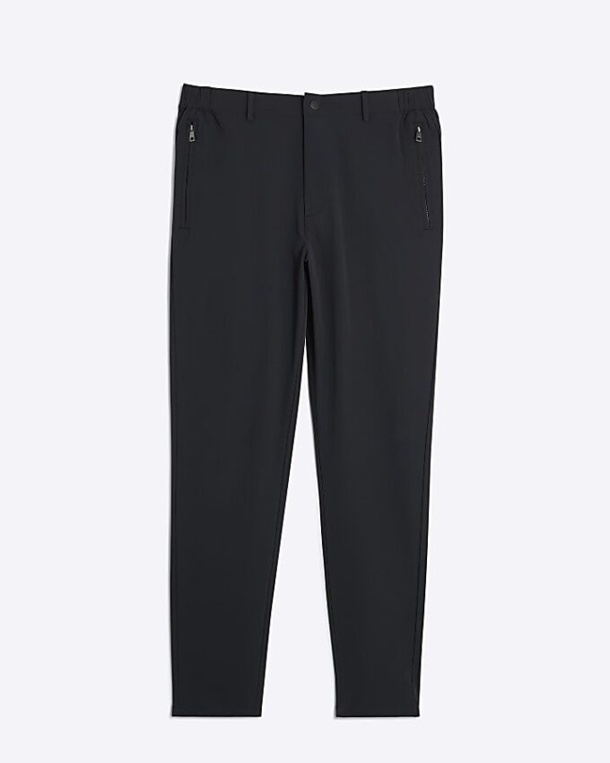 Black Skinny Fit Chino Trousers