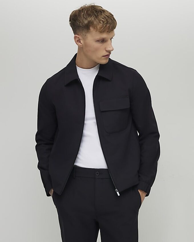 Black Skinny Fit Harrington Jacket Black Skinny Fit Harrington Jacket