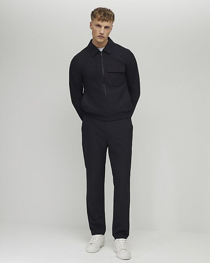 Black Skinny Fit Harrington Jacket Black Skinny Fit Harrington Jacket