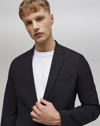 Black Skinny Fit Suit Jacket