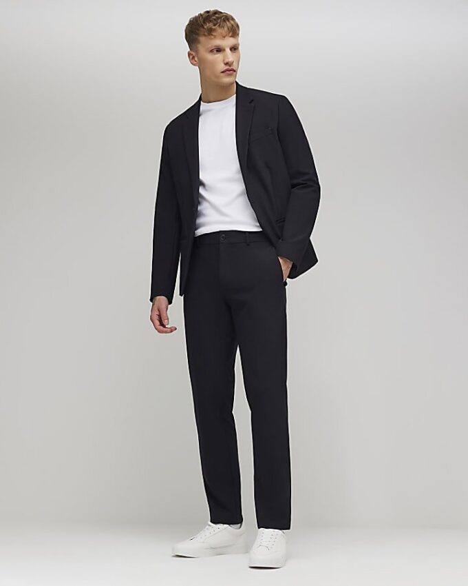 Black Skinny Fit Suit Jacket