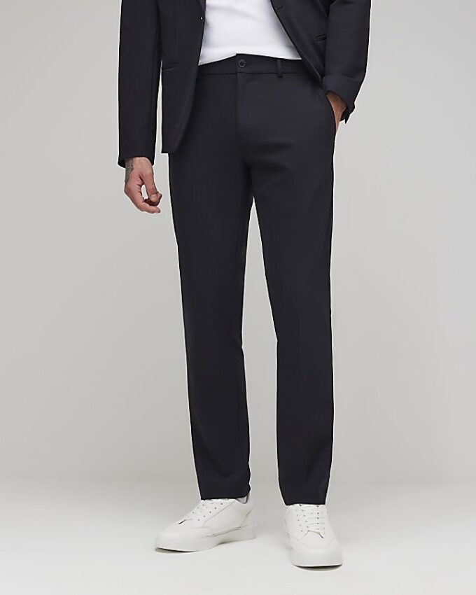 Black Skinny Fit Suit Trousers