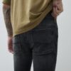 Black Skinny Fit Washed Jeans