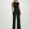 Black Sleeveless Asymmetric Drape Jumpsuit