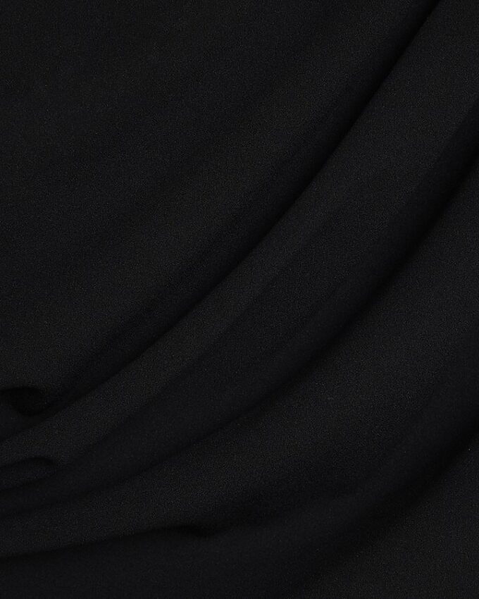 Black Sleeveless Drape Midi Dress