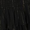Black Sleeveless Shirred Mini Beach Dress