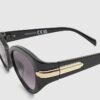 Black Slim Cat Eye Sunglasses