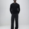 Black Slim Fit Cable Knit Jumper