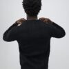 Black Slim Fit Cable Knit Jumper