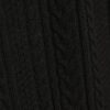 Black Slim Fit Cable Knit Jumper