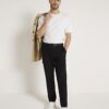 Black Slim Fit Chino Trousers