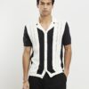 Black Slim Fit Colour Blocked Shirt
