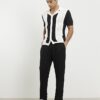 Black Slim Fit Colour Blocked Shirt