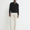 Black Slim Fit Half Zip Jumper