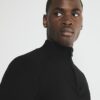 Black Slim Fit Half Zip Jumper