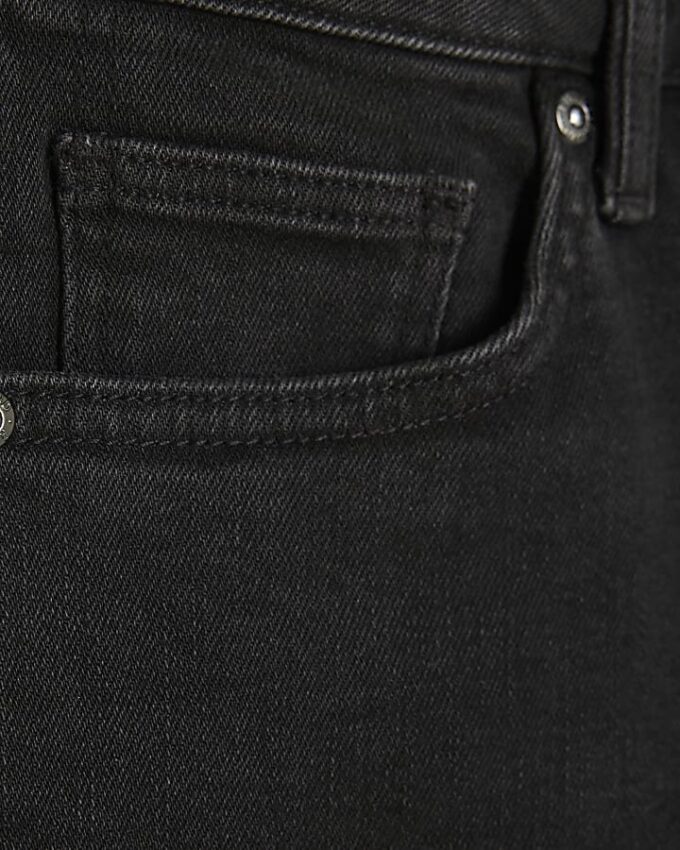 Black Slim Fit High Waisted Ankle Jeans Black Slim Fit High Waisted Ankle Jeans
