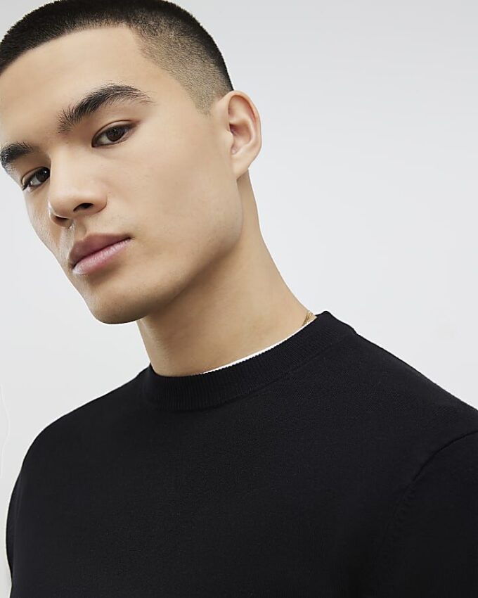 Black Slim Fit Jumper
