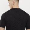 Black Slim Fit Open Collar Shirt